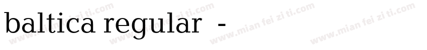 baltica regular字体字体转换